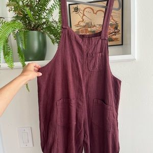Purple overall jumpsuit
